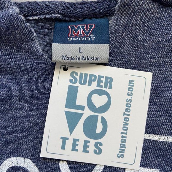 CLOSE OUT SALE! SuperLoveTees Love Each Other Fleece Hoodie With Stripes - Picture 7 of 13